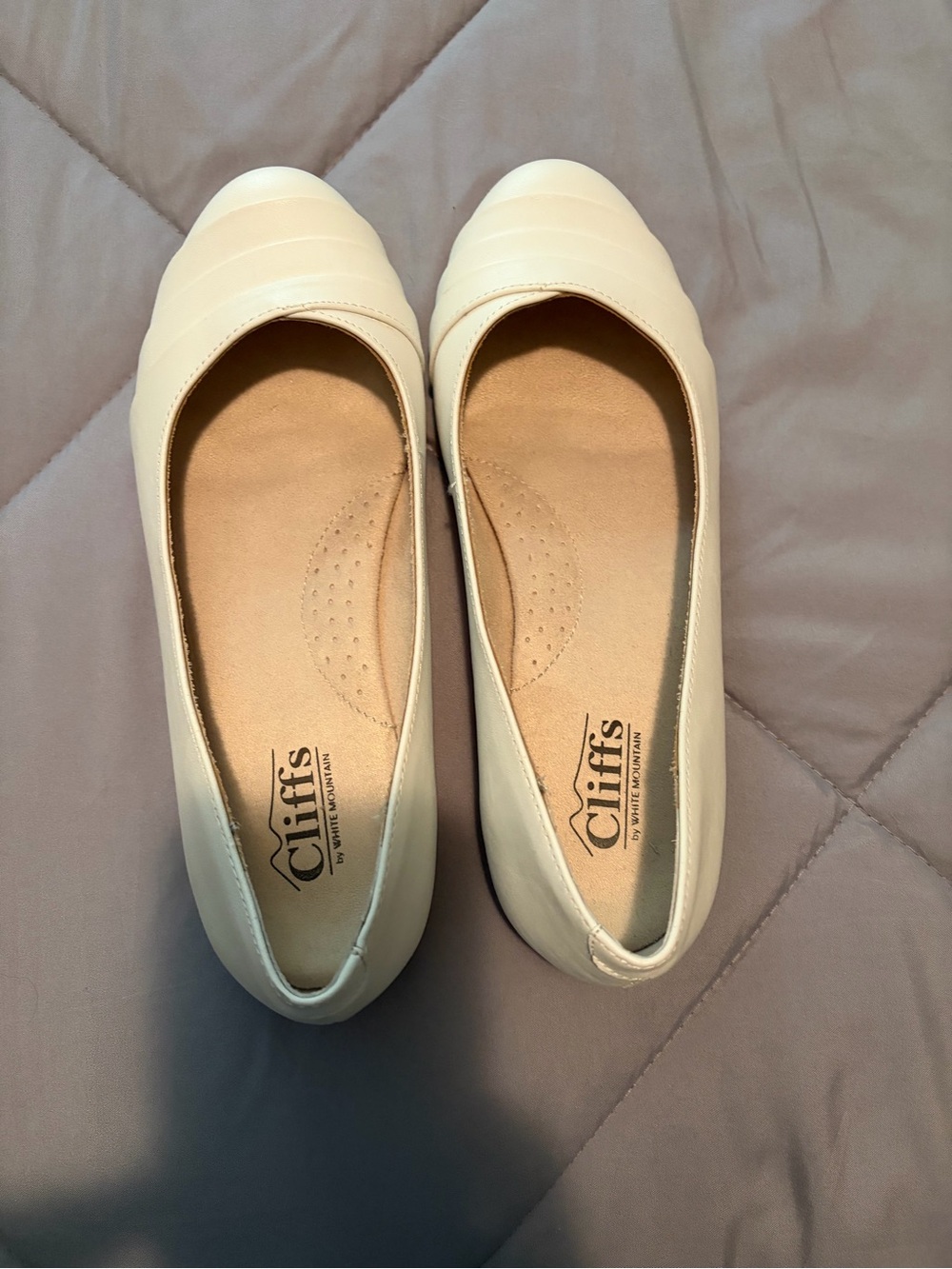 White Mountain Cream Ballet Flats - Padded Comfort